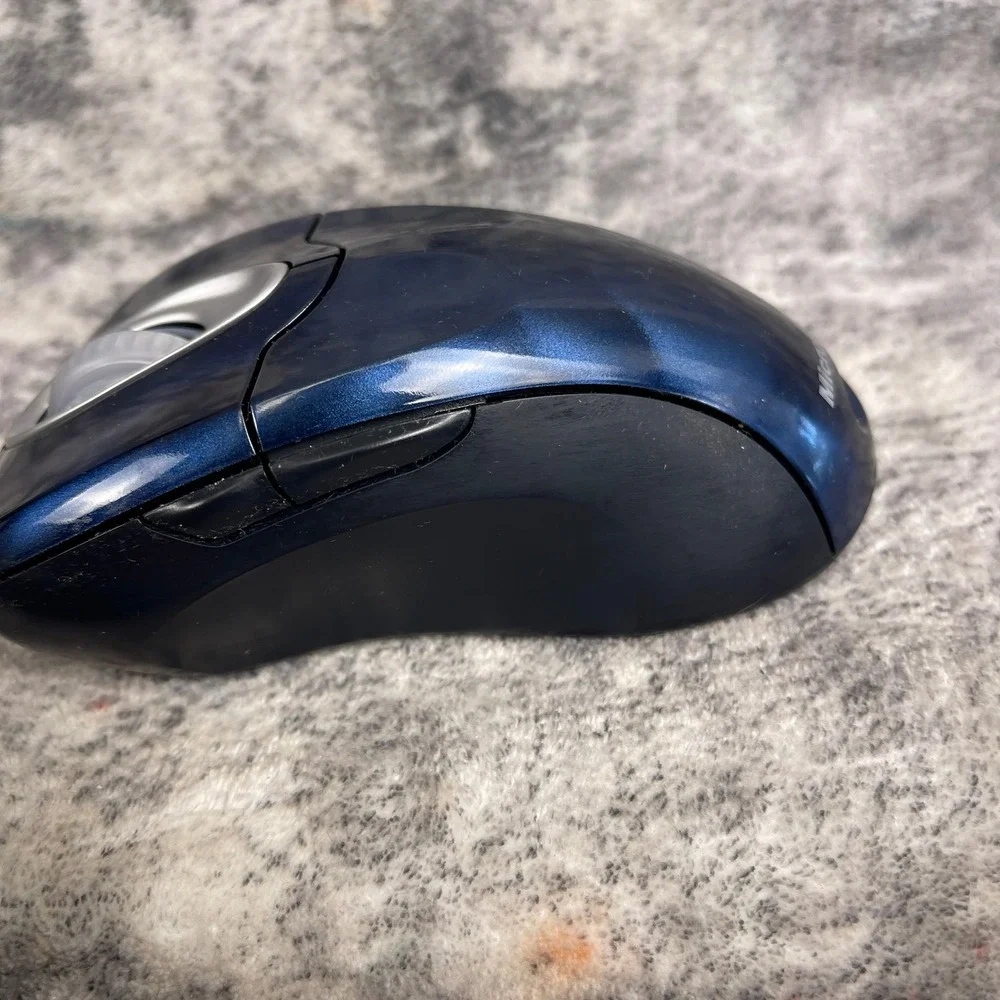 Vtg Microsoft Wireless IntelliMouse Explorer 2.0 Blue Y2K CIB Tested